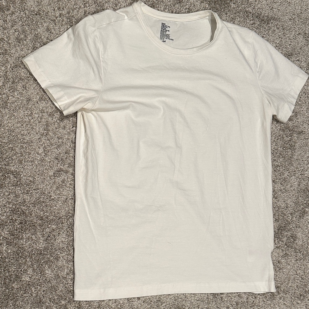 H&M Cream Short Sleeve Tee